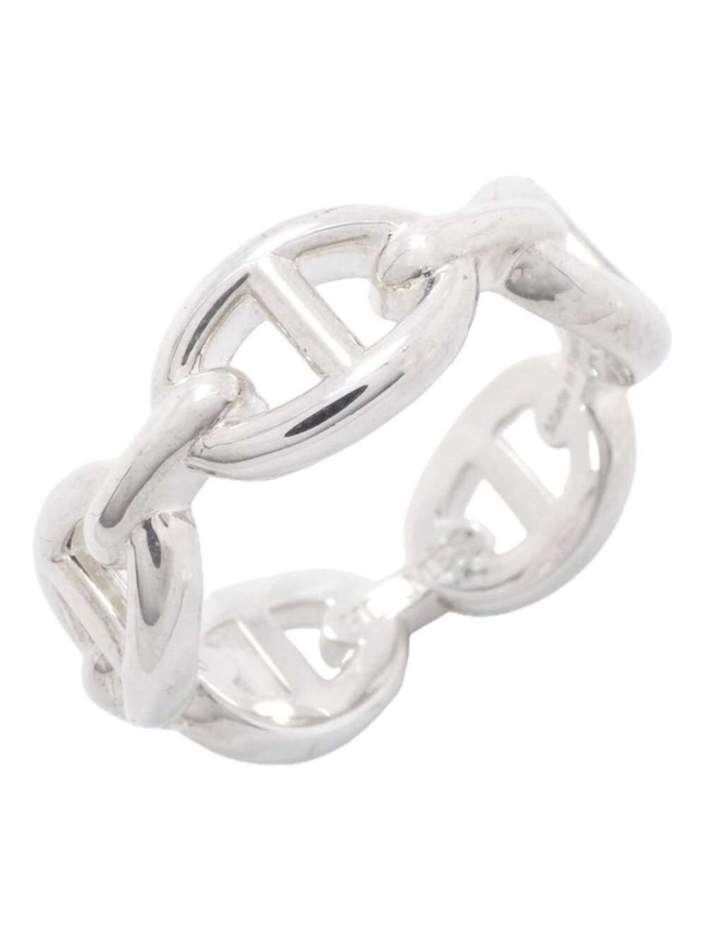 Hermes Ring Enchainee Chaine D'ancre 925 Sterling Silver